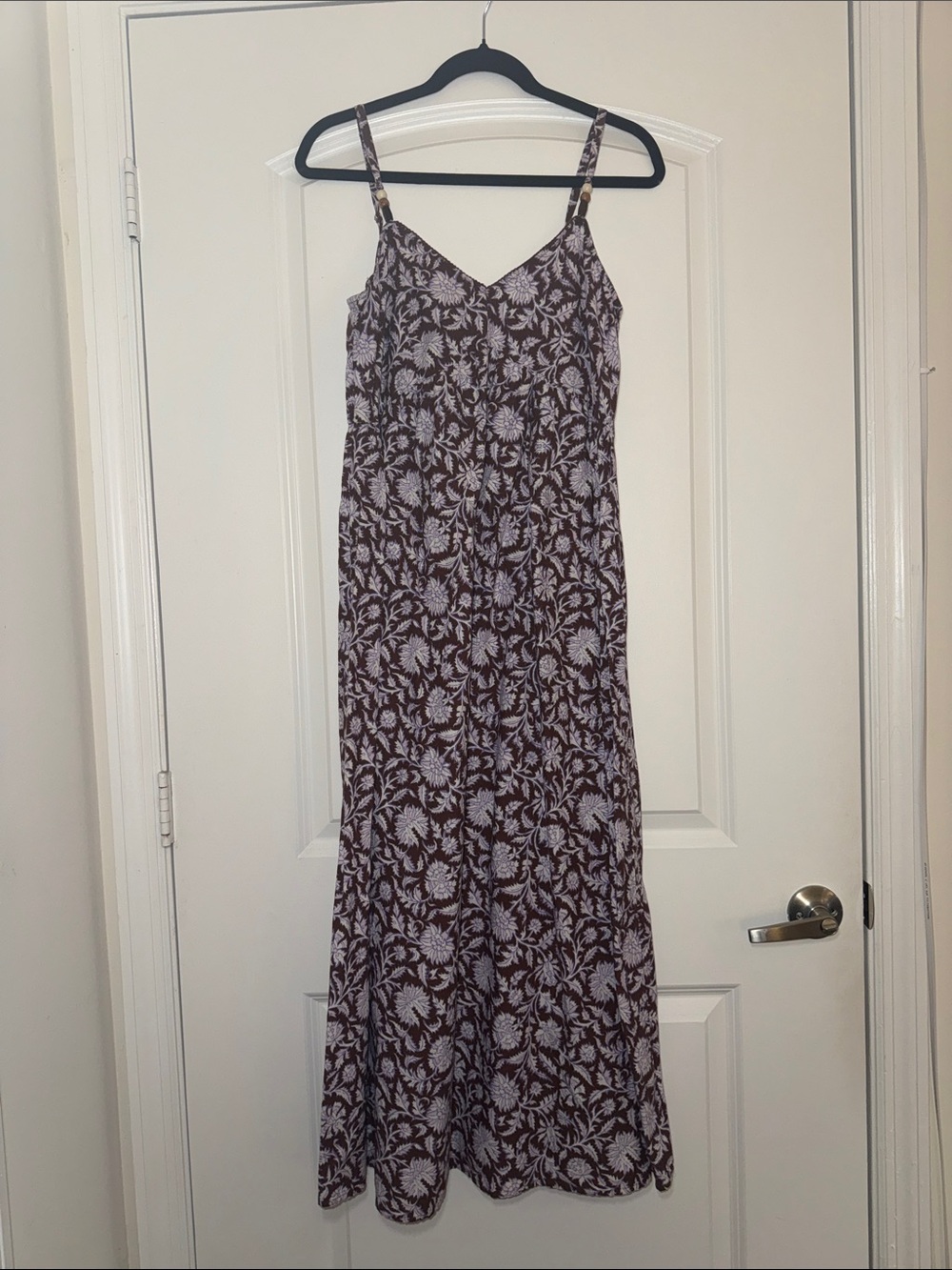 Floral V-Neck Slip Dress in Mauve